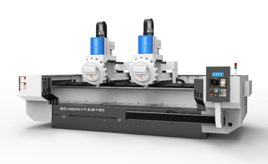 大型高速双头双通道型材加工中心sd-4500v7-2-bt30